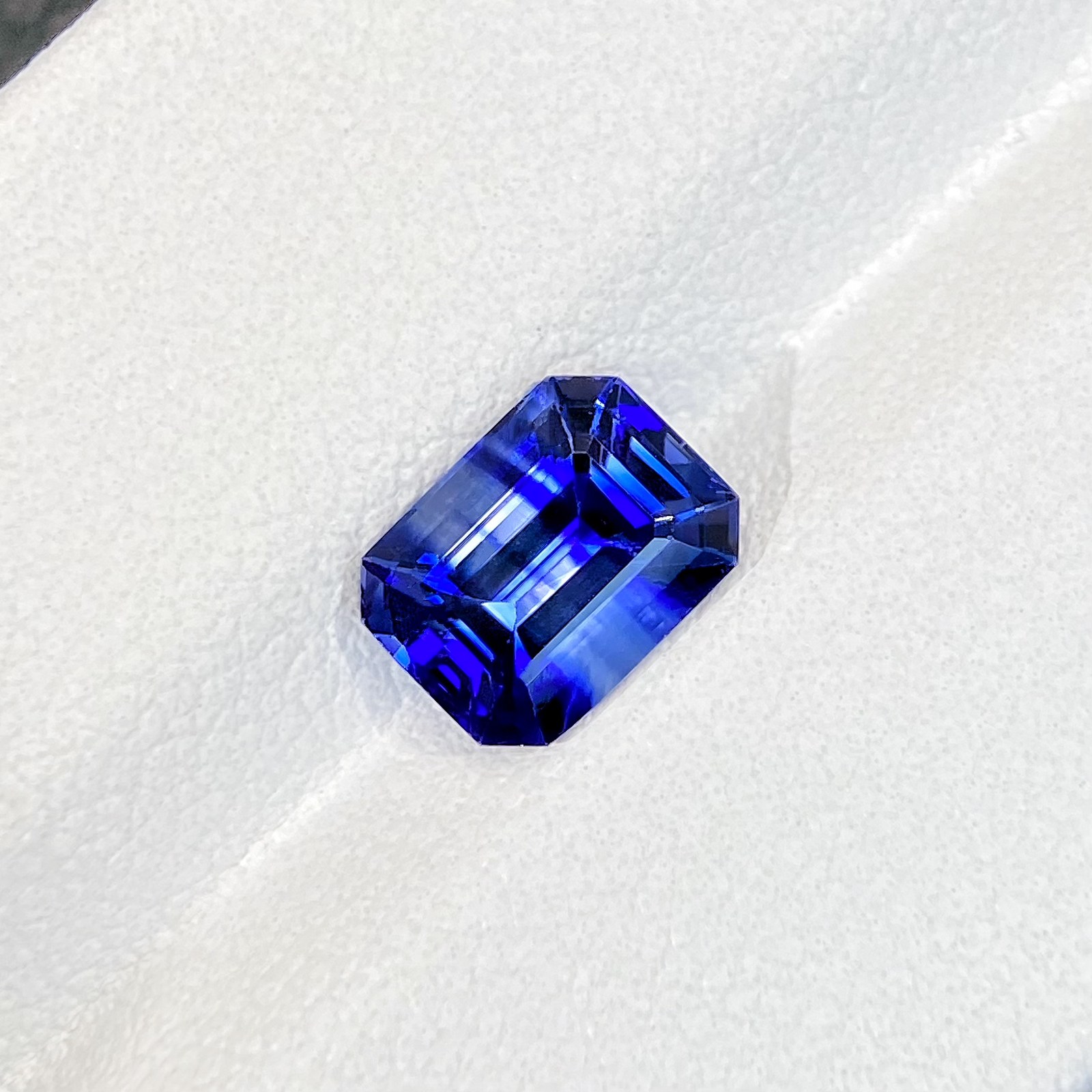 2.06-carat Royal Blue Sapphire Emerald Cut Stone Image 3