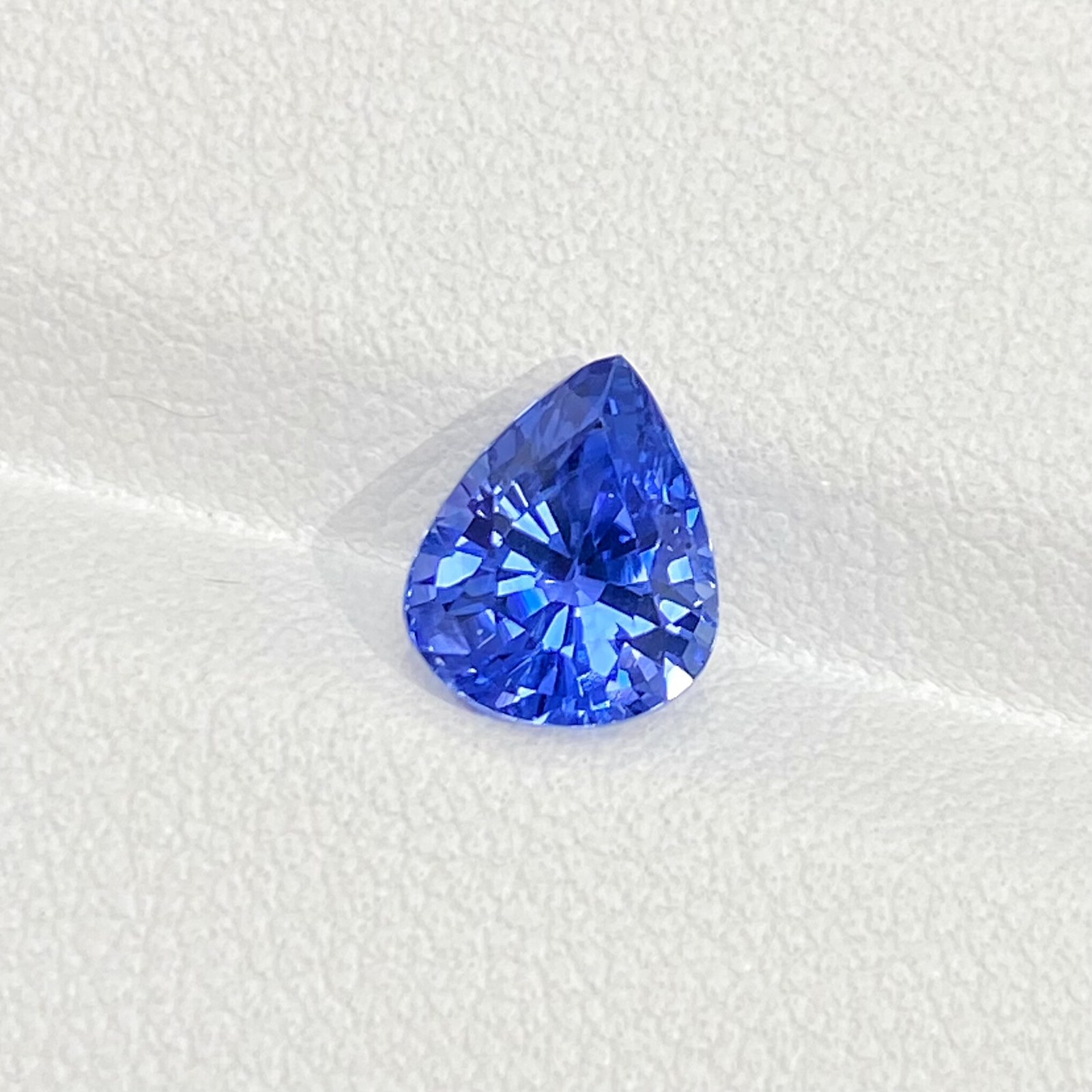 2.17 ct Cornflower Blue Sapphire Tear Drop Stone Image 2